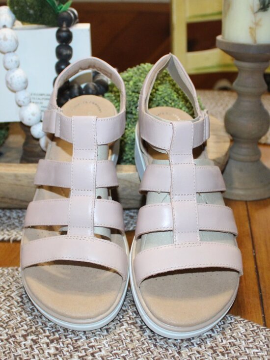 Clarks Shoes - NWT Clark Jillian Quartz (Dusty Rose) wedge sandals, women's 9 12 WIDE. NICE!